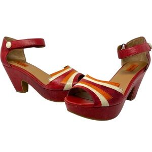 Miz Mooz Cherry Mulit-colour platform sandals US 7.5